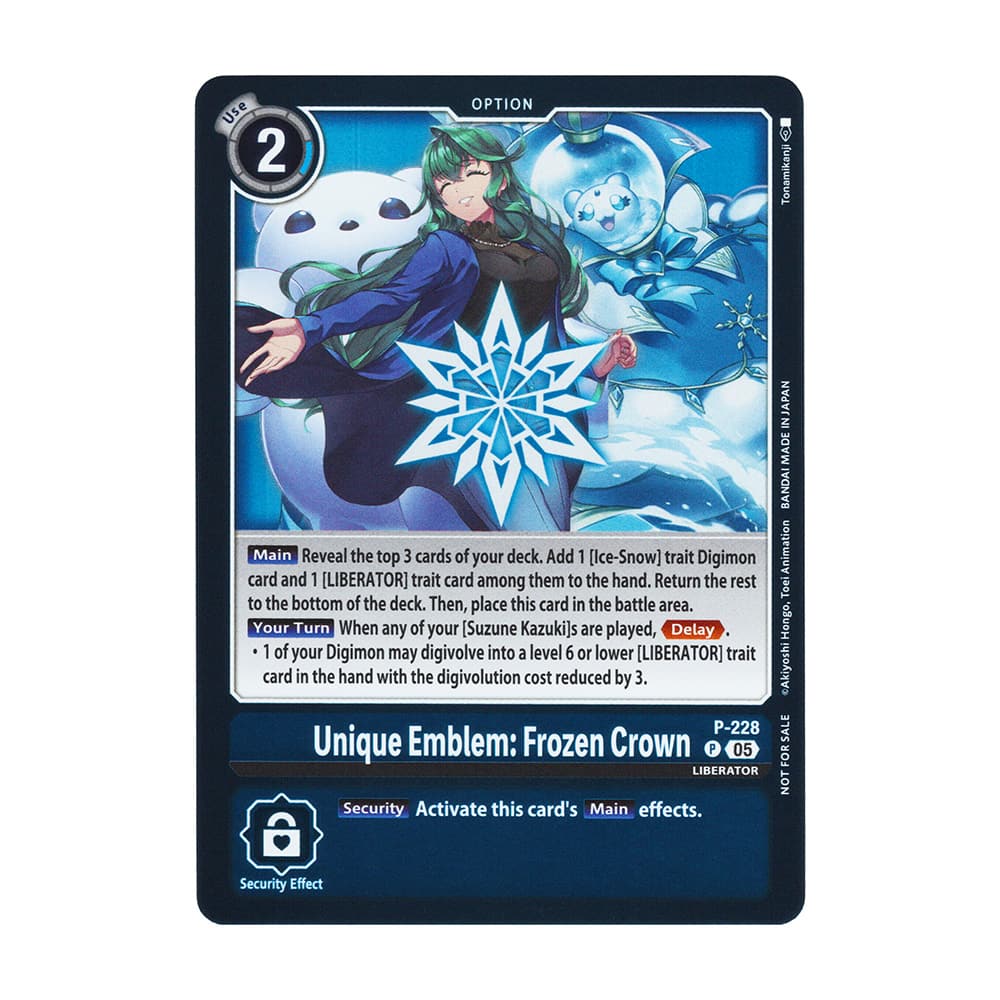 Dawn of Liberator P-228 Unique Emblem: Frozen Crown Promo Box Topper