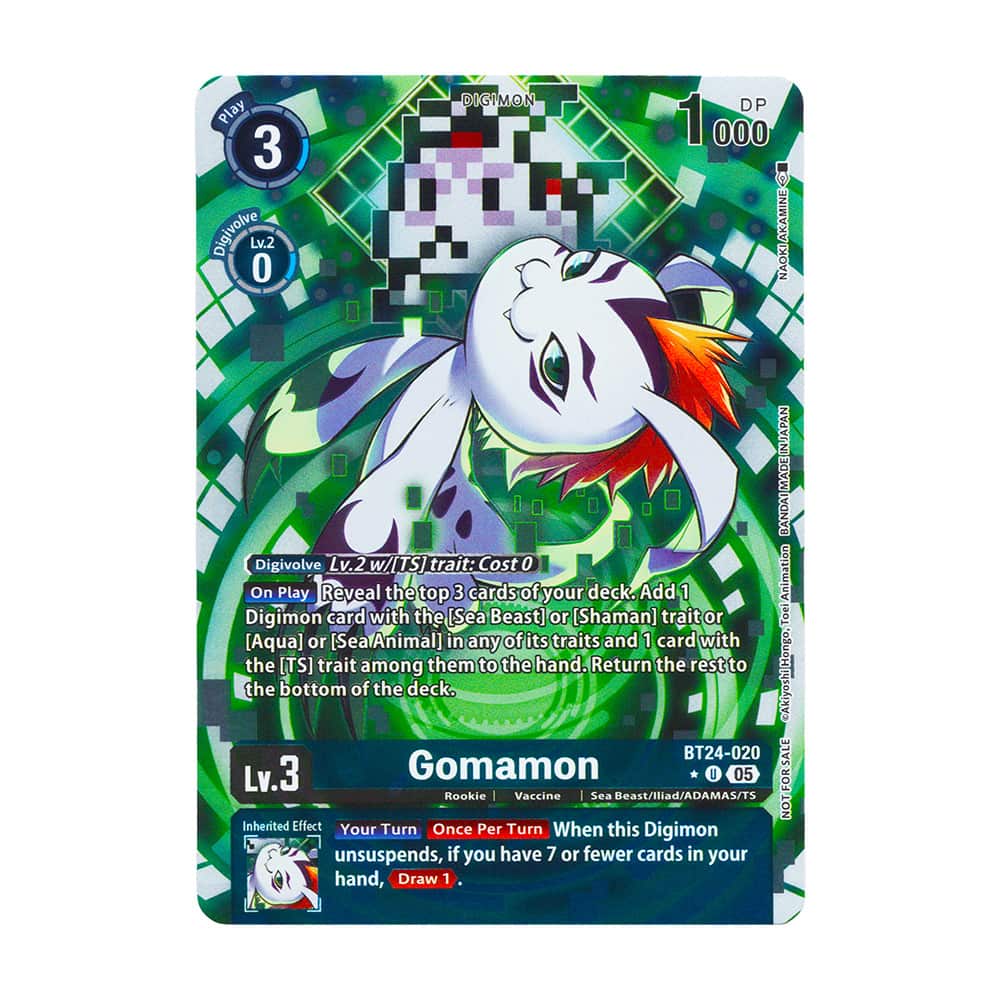 Time Stranger BT24-020 Gomamon Uncommon Alternative Art Box Topper
