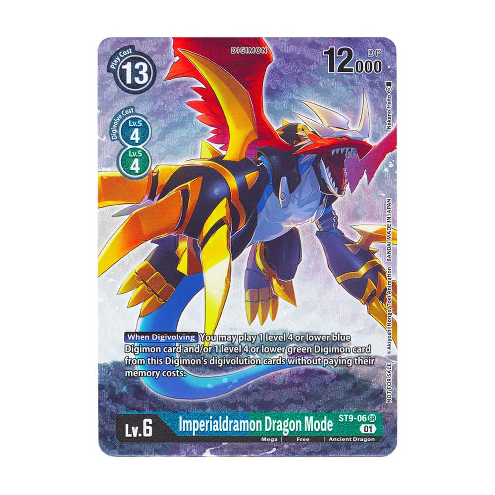 Digital Hazard ST9-06 Imperialdramon Dragon Mode Super Rare Alternative Art Box Topper