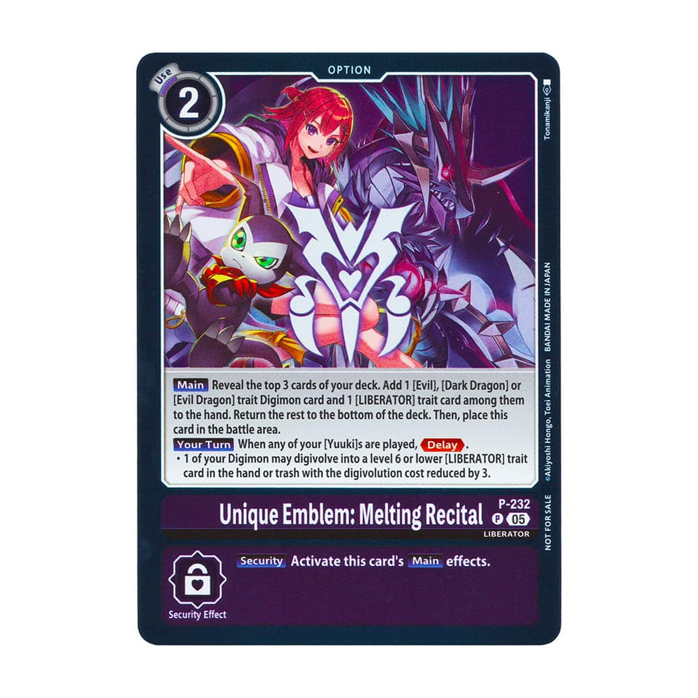 Dawn of Liberator P-232 Unique Emblem: Melting Recital Promo Box Topper