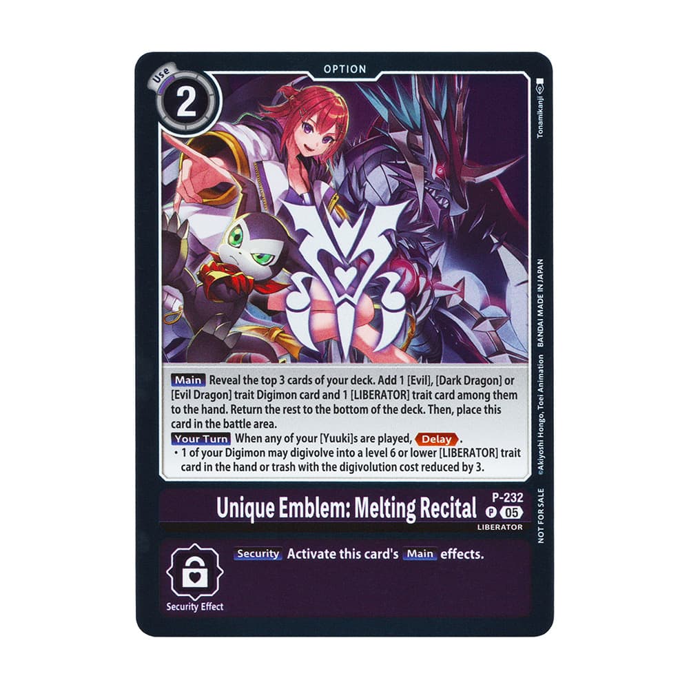 Dawn of Liberator P-232 Unique Emblem: Melting Recital Promo Box Topper