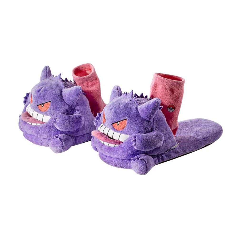 Pokémon Center China Ghost Home Alone Gengar Plush Slippers (One Size-Adult)