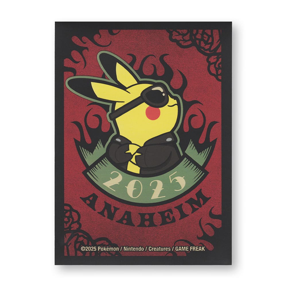Pokémon Center US 2025 WCS25 Anaheim Pikachu Rockabilly Individual Card Sleeve