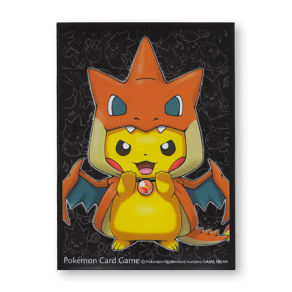 Pokémon Center Japan 2015 Pokémon Center Mega Tokyo's Mega Charizard Y Poncho-wearing Pikachu Ver.1 [Black] Individual Card Sleeve