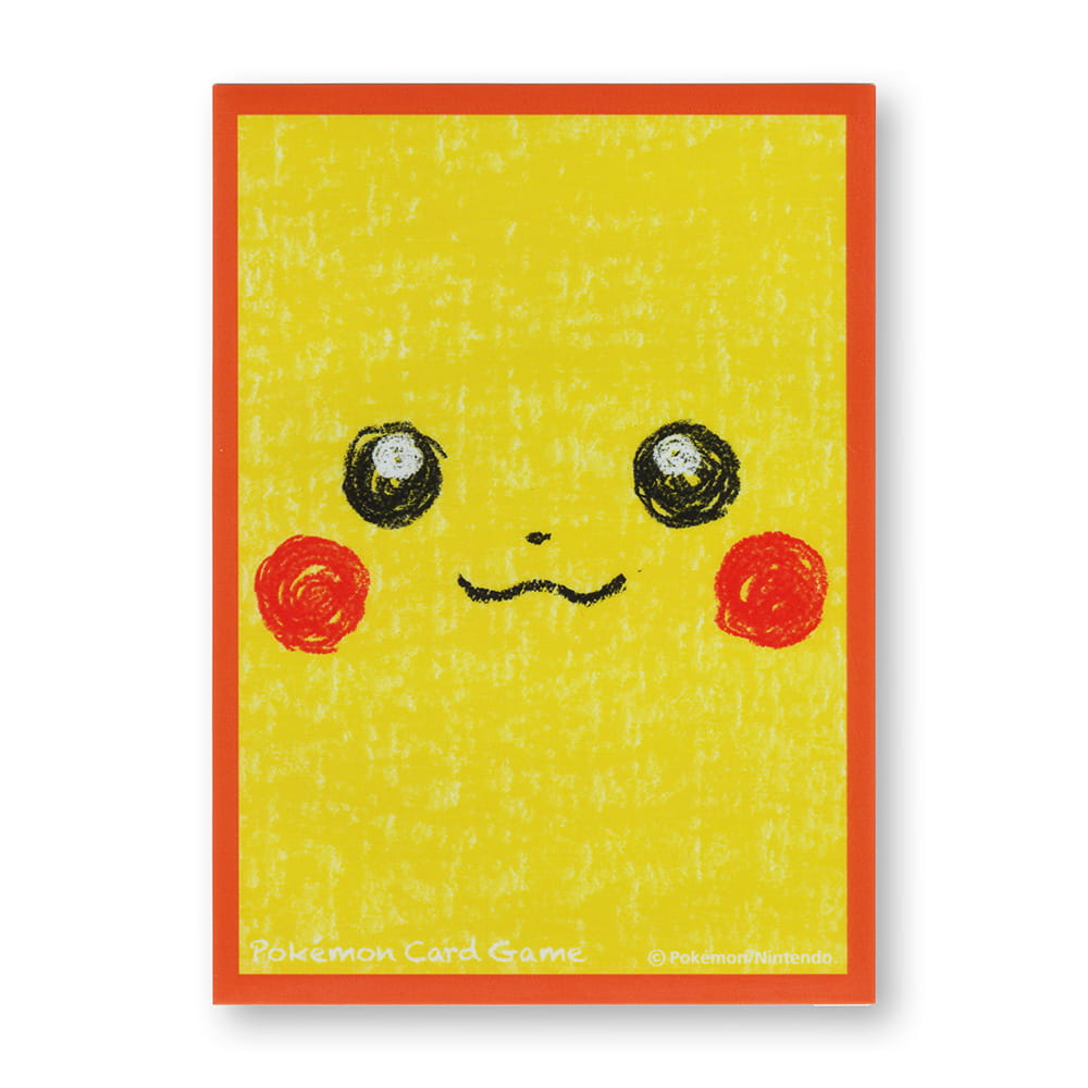 Pokémon Center Japan 2018 Crayon Pikachu Face Ver.2 Orange Individual Card Sleeve